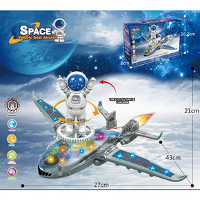 Music Light Airplane Model - Electric Universal Transparent Gear Airplane Toy/8831