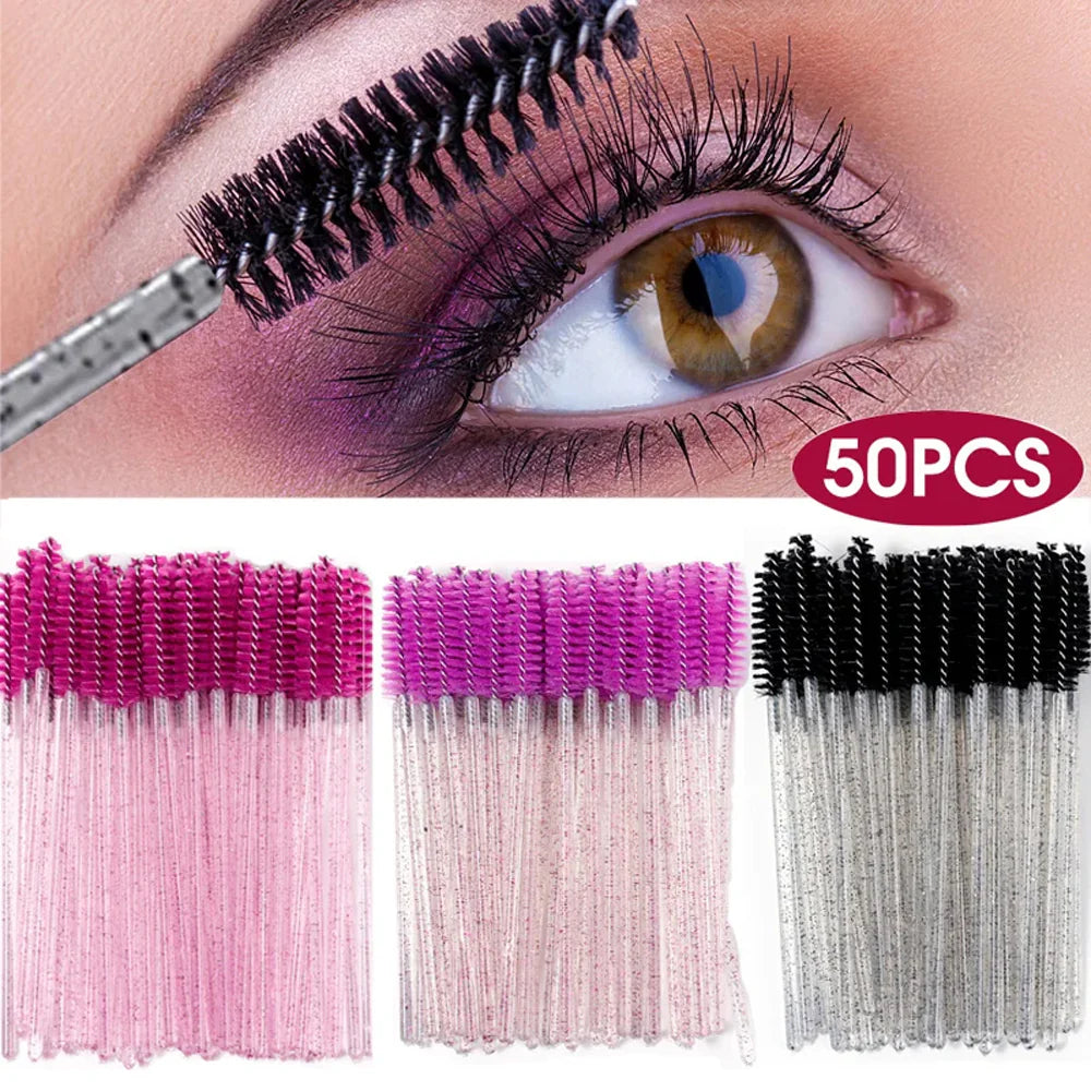 Eyelash Brush Crystal Mascara Wands 50 Pcs/kq004
