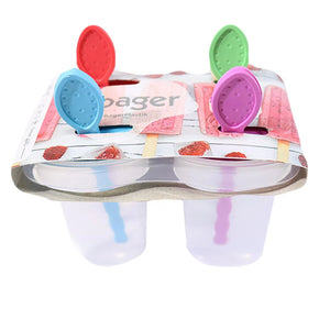Bager Ice Lolly Mold for freezing plastic 4 Pcs/bg491