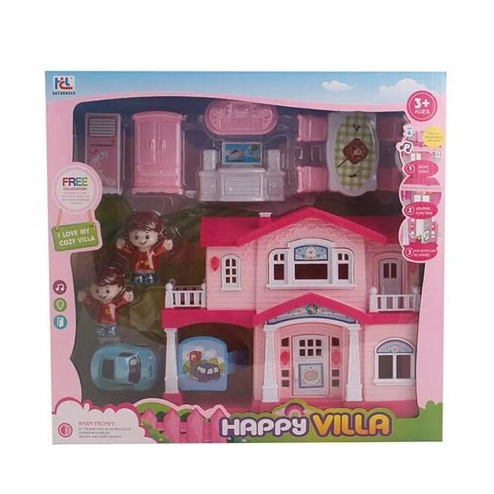 DIY Princess Castle Villa Dollhouse - Kids' Plastic Model House Toy/6645