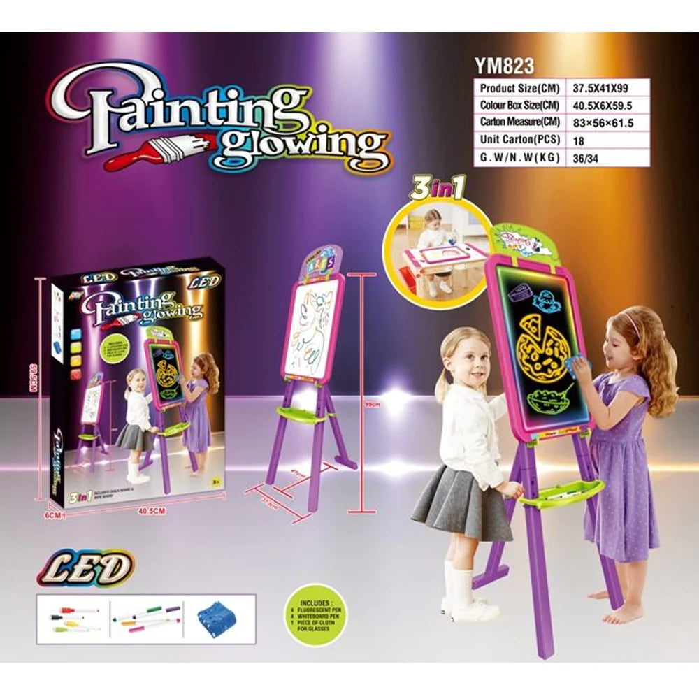 Magnetic 3-In-1 Educational Drawing Board For Kids/ym823