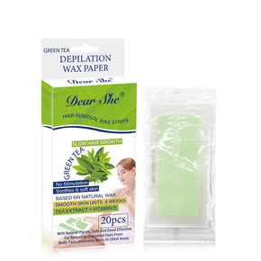 Green Tea Natural Wax Strips Paper Depilatory Body Wax Strips Hair Removal/kq208