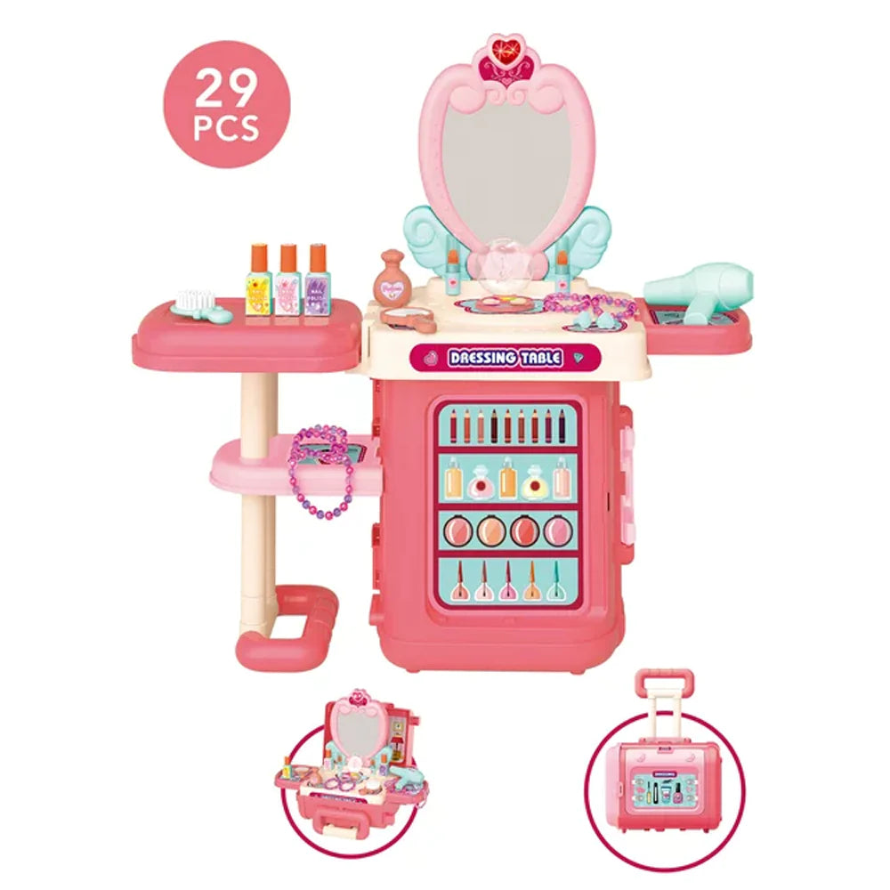 3-In-1 Pink Dressing Table Beauty Makeup Set For Girls/3686
