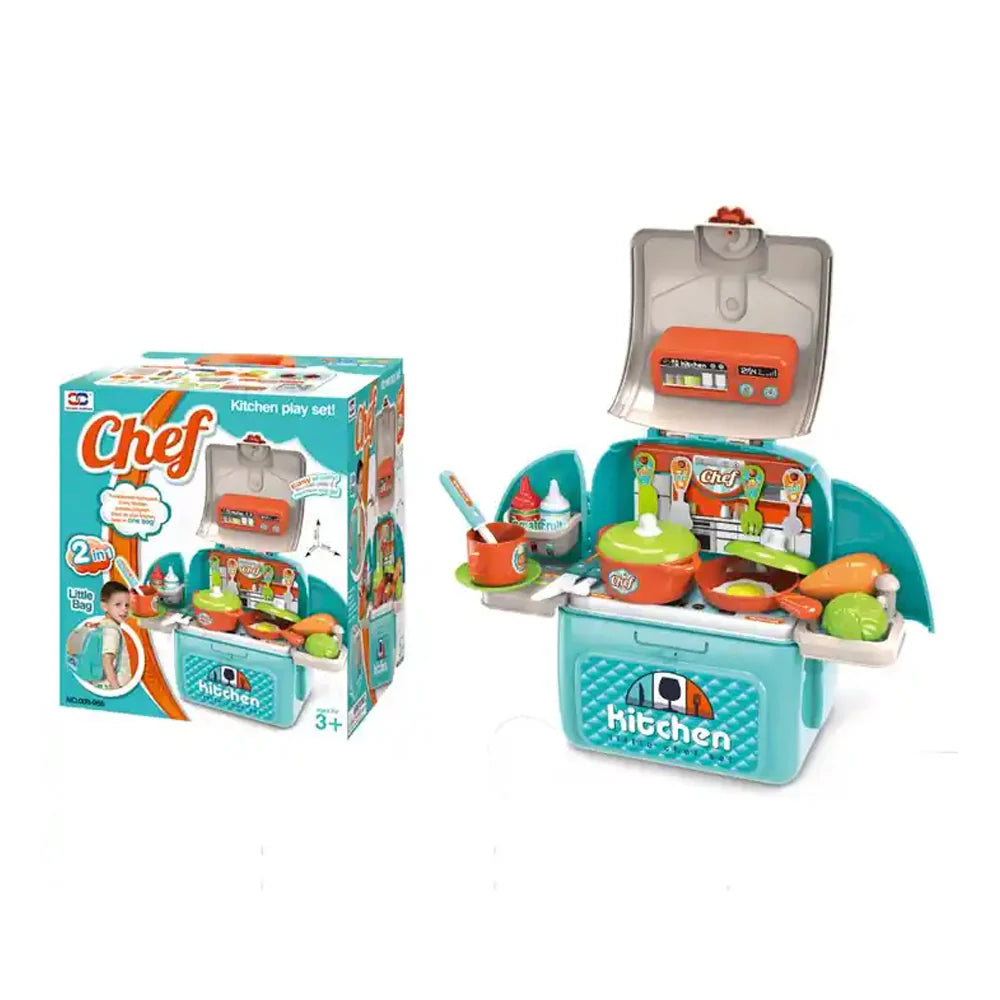 Backpack Toys House Pretend Play Cooking Kitchen Set for Kids/008-966a