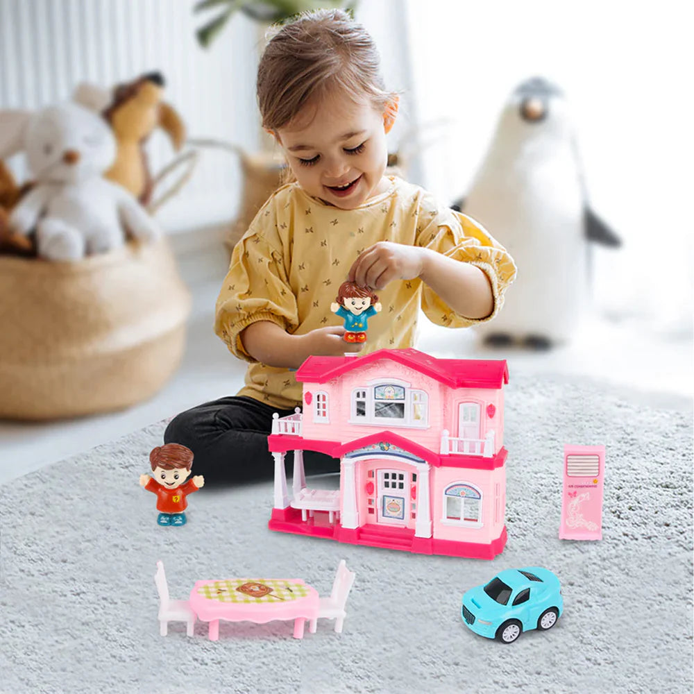 DIY Princess Castle Villa Dollhouse - Kids' Plastic Model House Toy/6645