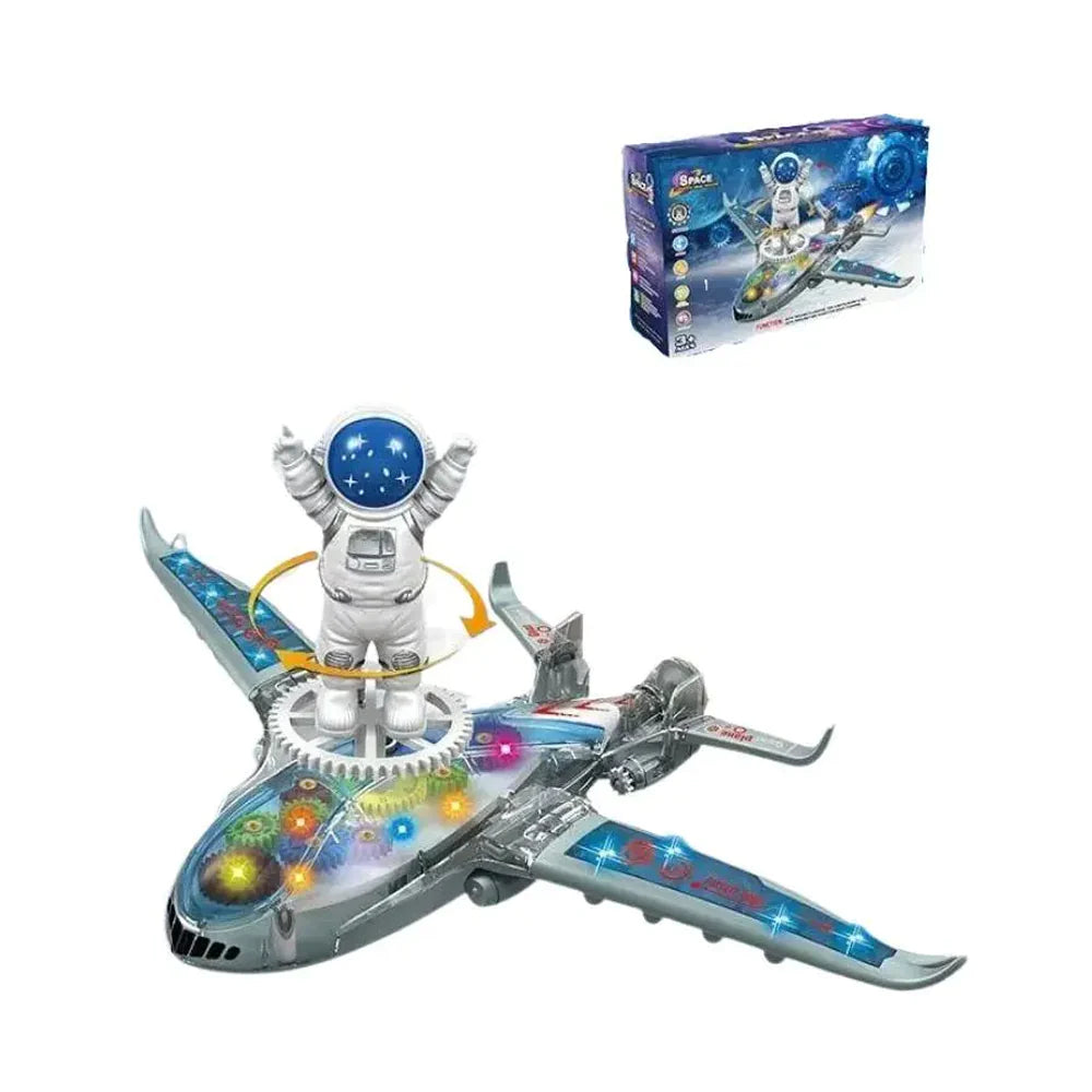 Music Light Airplane Model - Electric Universal Transparent Gear Airplane Toy/8831