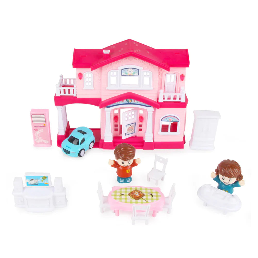 DIY Princess Castle Villa Dollhouse - Kids' Plastic Model House Toy/6645