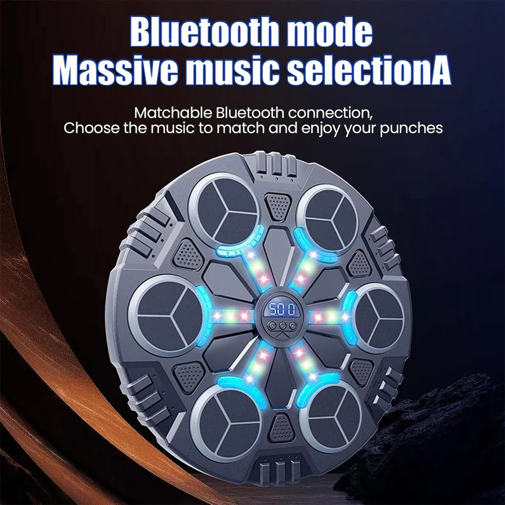 Round Music Boxing Machine LED Electronic With Boxing Gloves/ 2021-12B