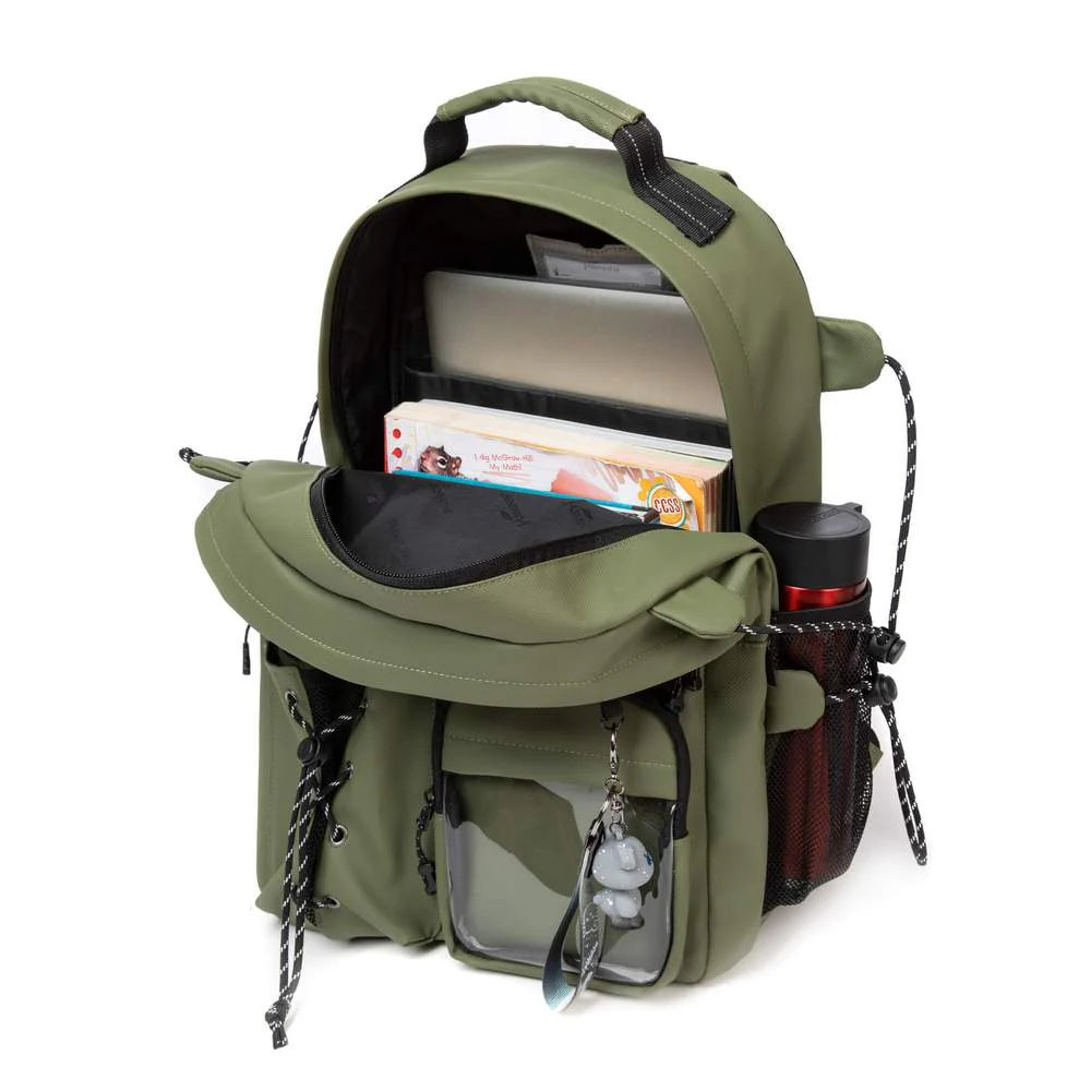 Olive Backpack With Lunch Box & Pencil Bag Set Of 3 Pcs/17001-3