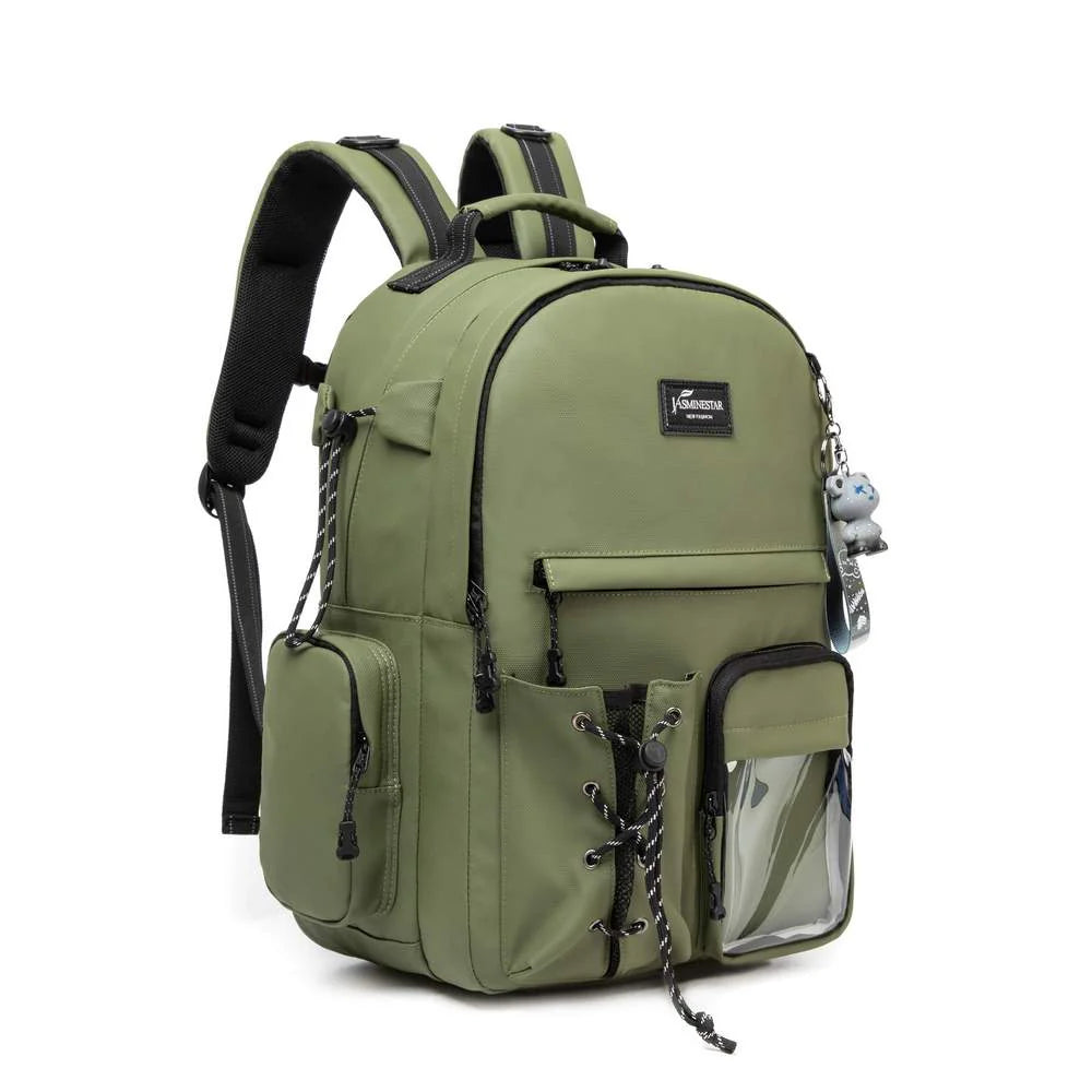 Olive Backpack With Lunch Box & Pencil Bag Set Of 3 Pcs/17001-3