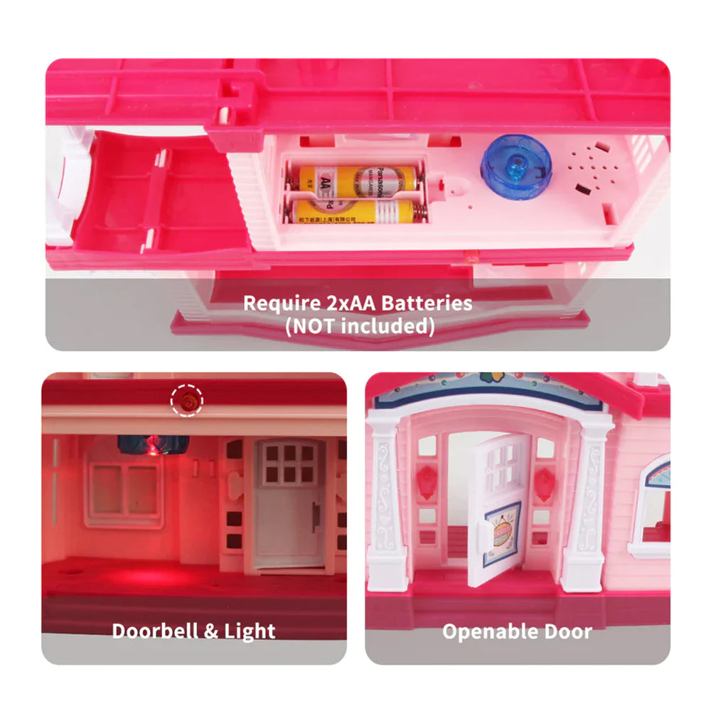DIY Princess Castle Villa Dollhouse - Kids' Plastic Model House Toy/6645