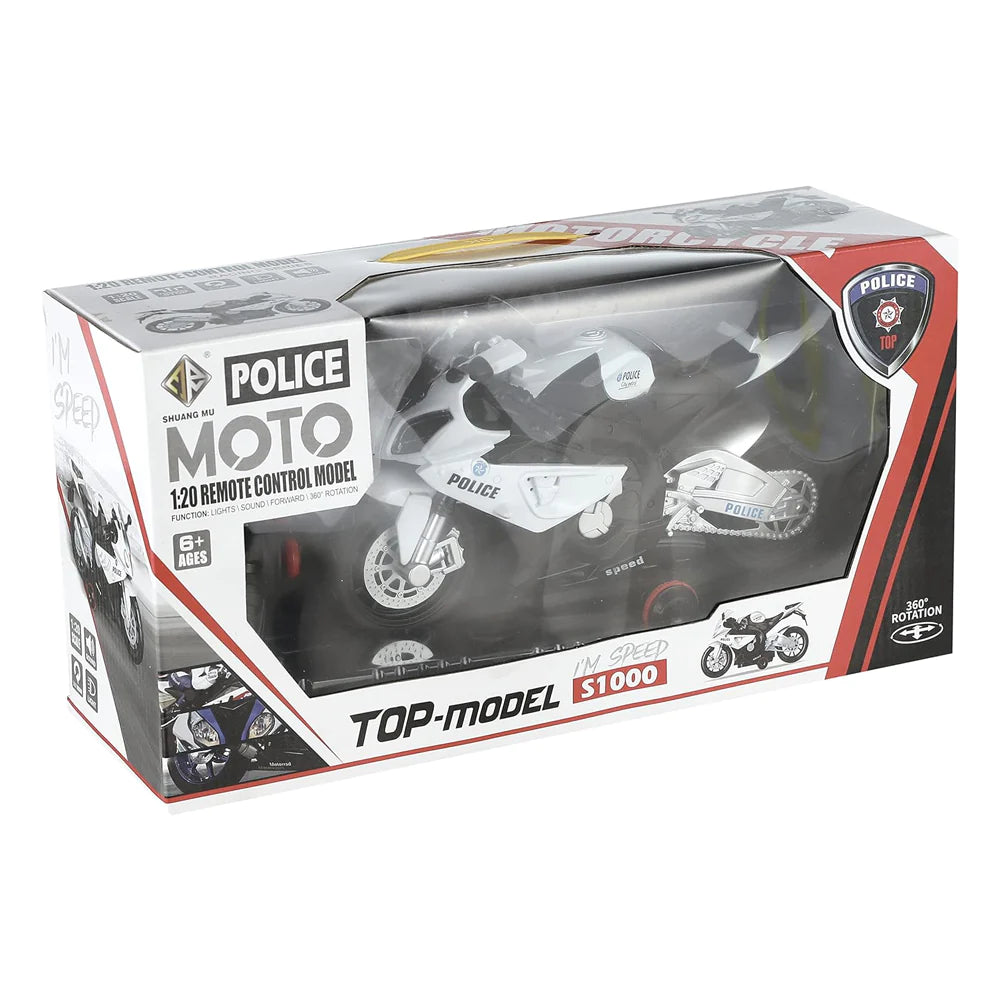Remote Control Police Motorcycle - Rechargeable