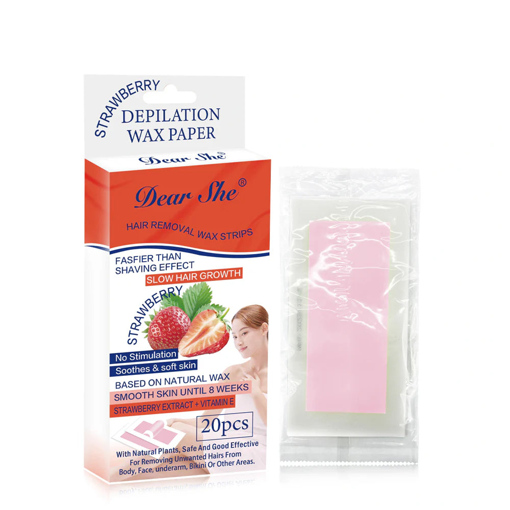 Strawberry Facial Wax Strips For Hair Removal 20 Pcs/kq207