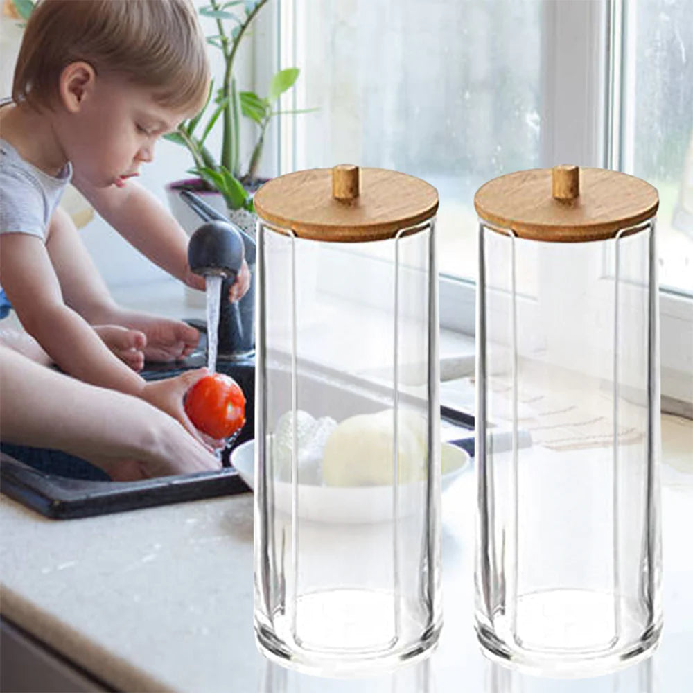 Acrylic Round Makeup Cotton Multifunctional Swab Organizer/jr23-16