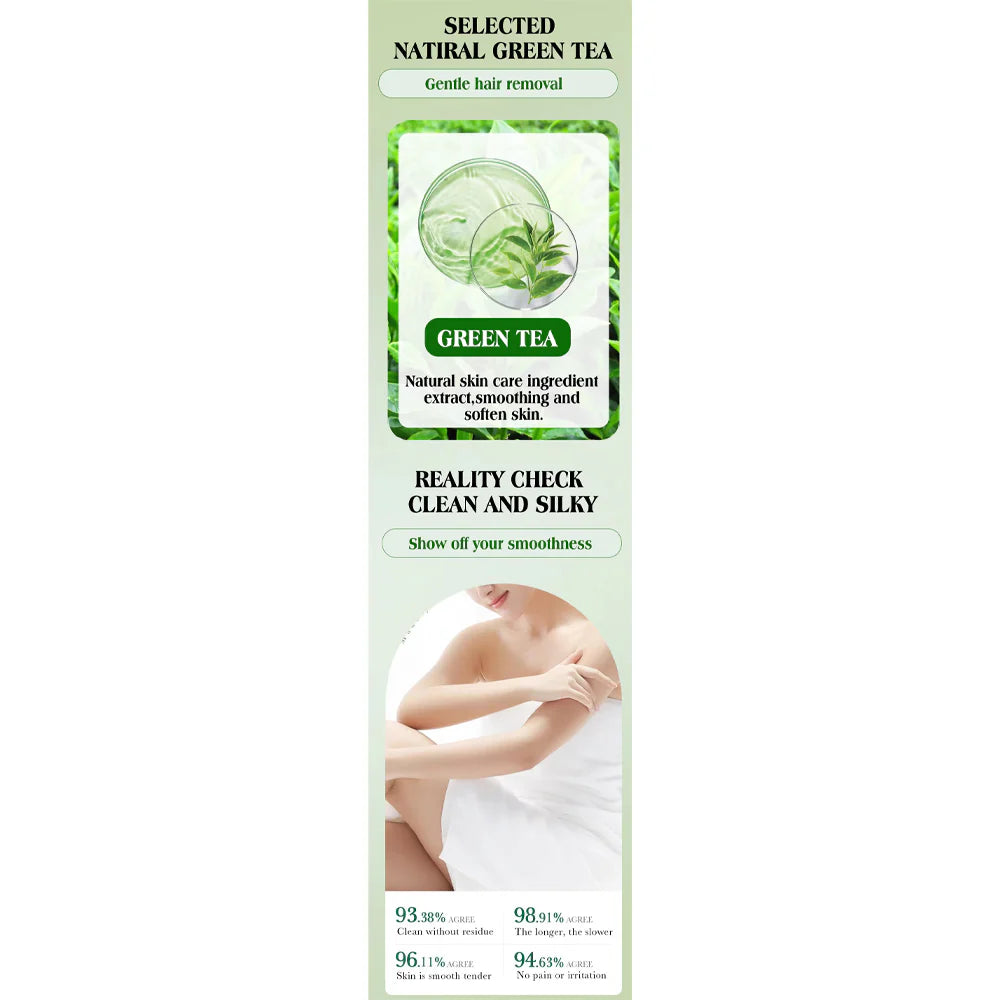 Green Tea Natural Wax Strips Paper Depilatory Body Wax Strips Hair Removal/kq208