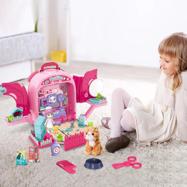 3-In-1 Pink Dressing Table Beauty Makeup Set For Girls/3686