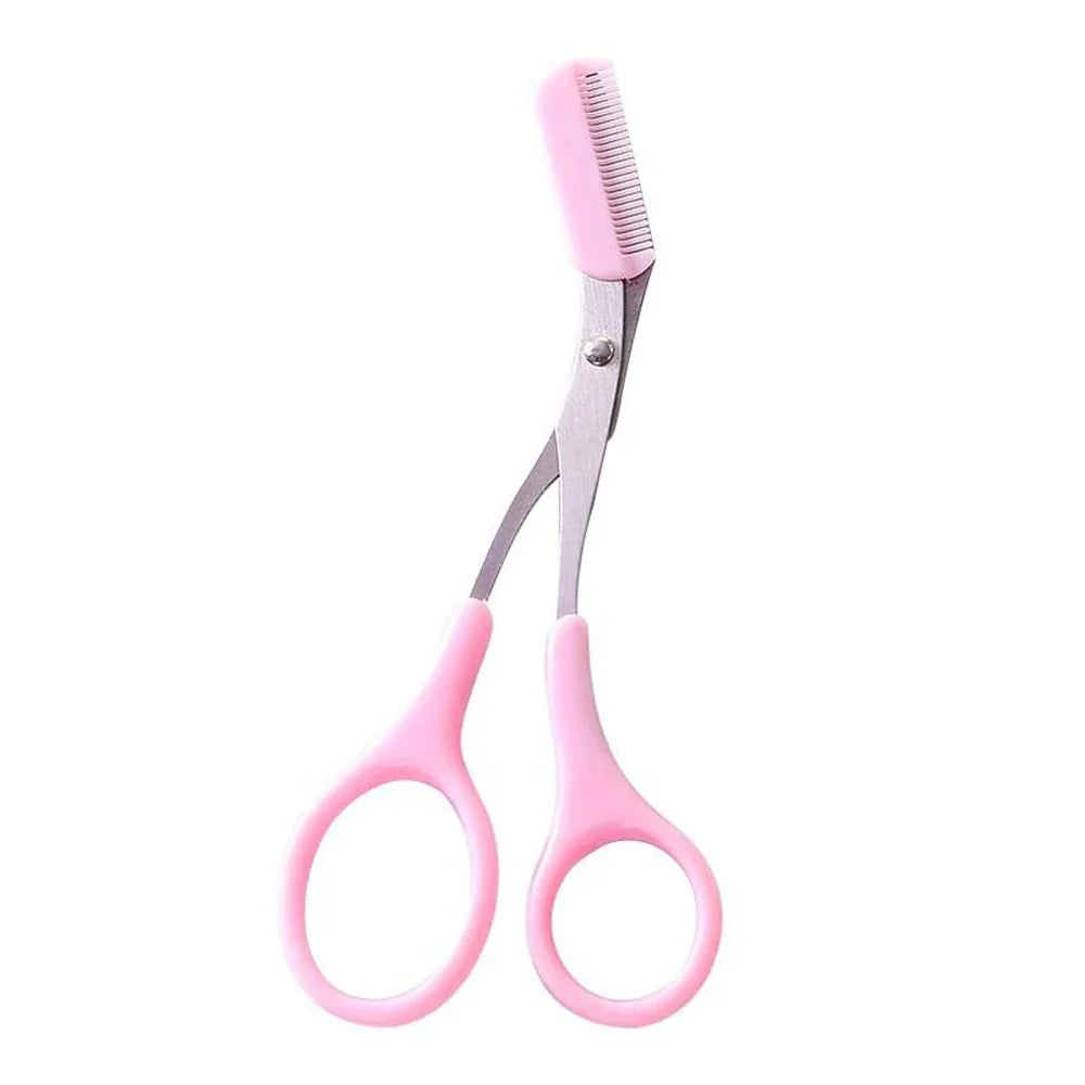 Stainless Steel Women's Eyebrow Scissors With Eyebrow Comb/kq022