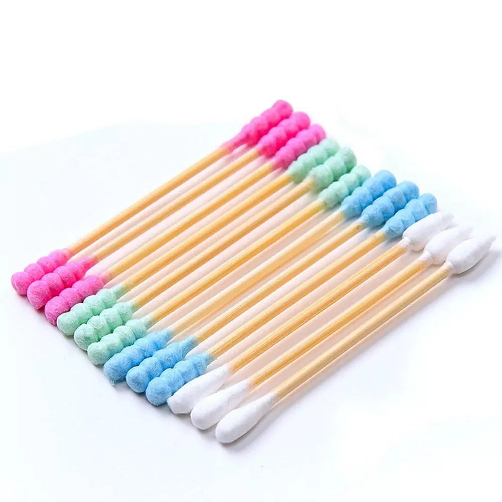 100Pcs Double Head Disposable Makeup Cotton Swab/kq044