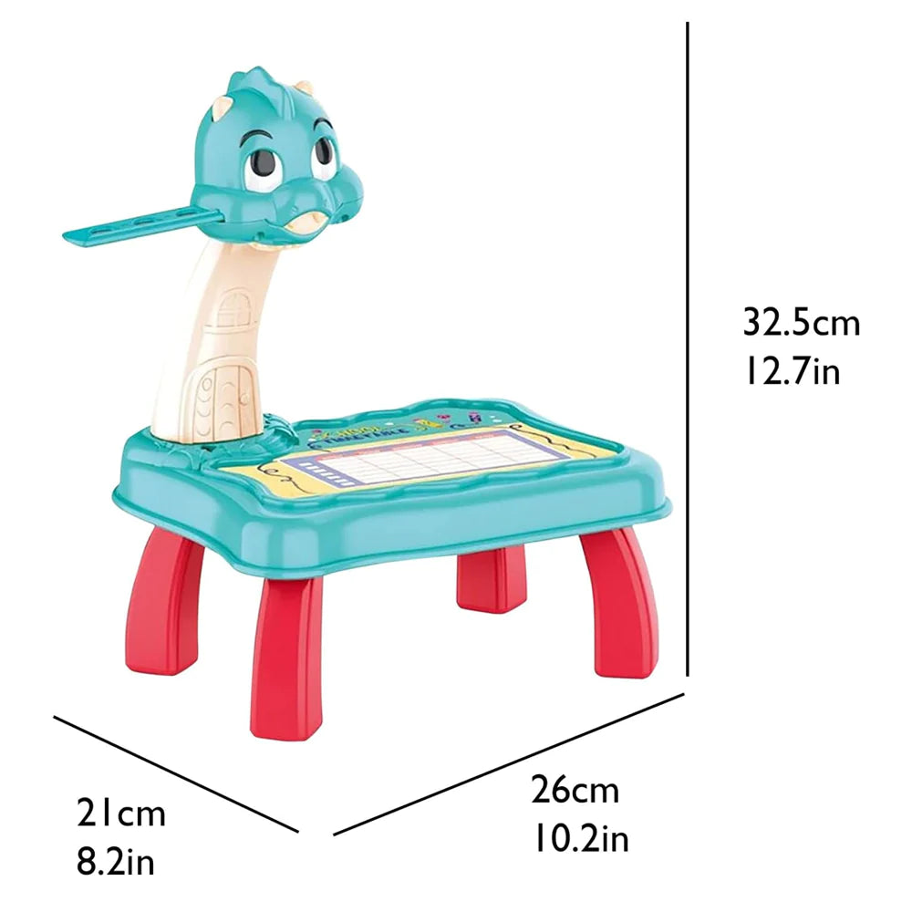 Kids LED Projection Drawing Table - Dinosaur Sketcher Set/t05