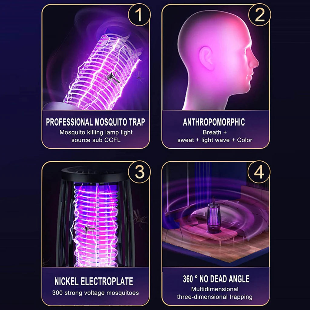 Portable Rechargeable Led Mosquito Killer Lamp Radiationless Electric Insect Trap USB Charger/ 23fk005/23fk007