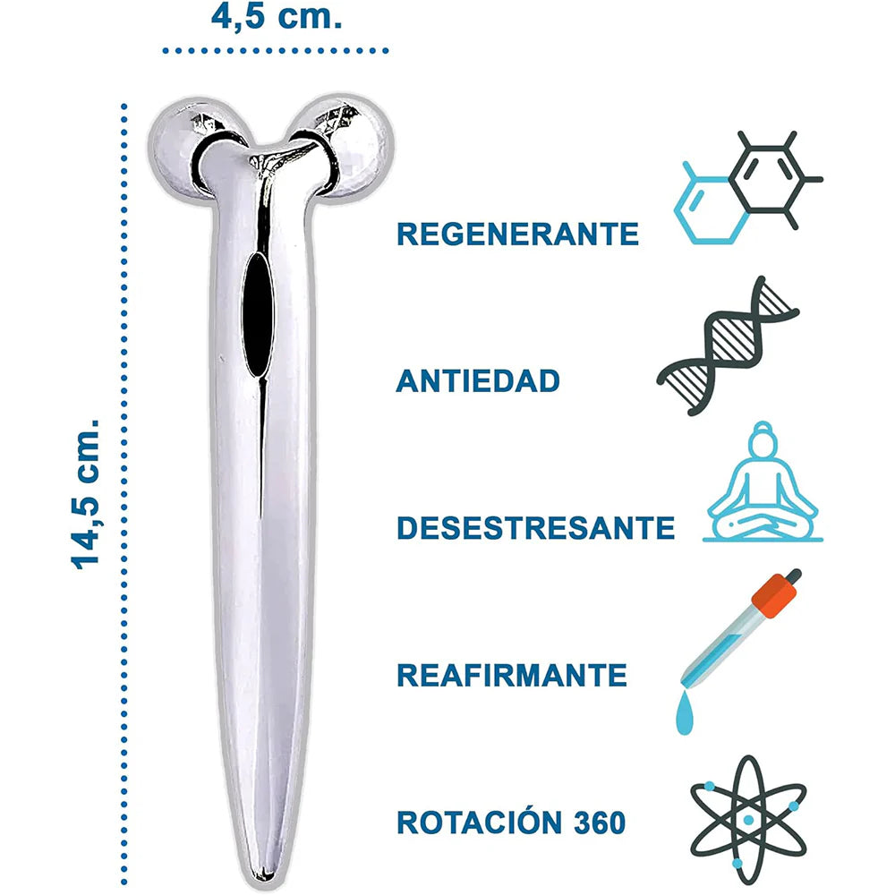 Firming And Invigorating Facial Massager For Skin 3D Rotary Roller With Anti-Wrinkle Effect Removes Fine Lines On The Face And Relaxes Skin Naturally/kr-032