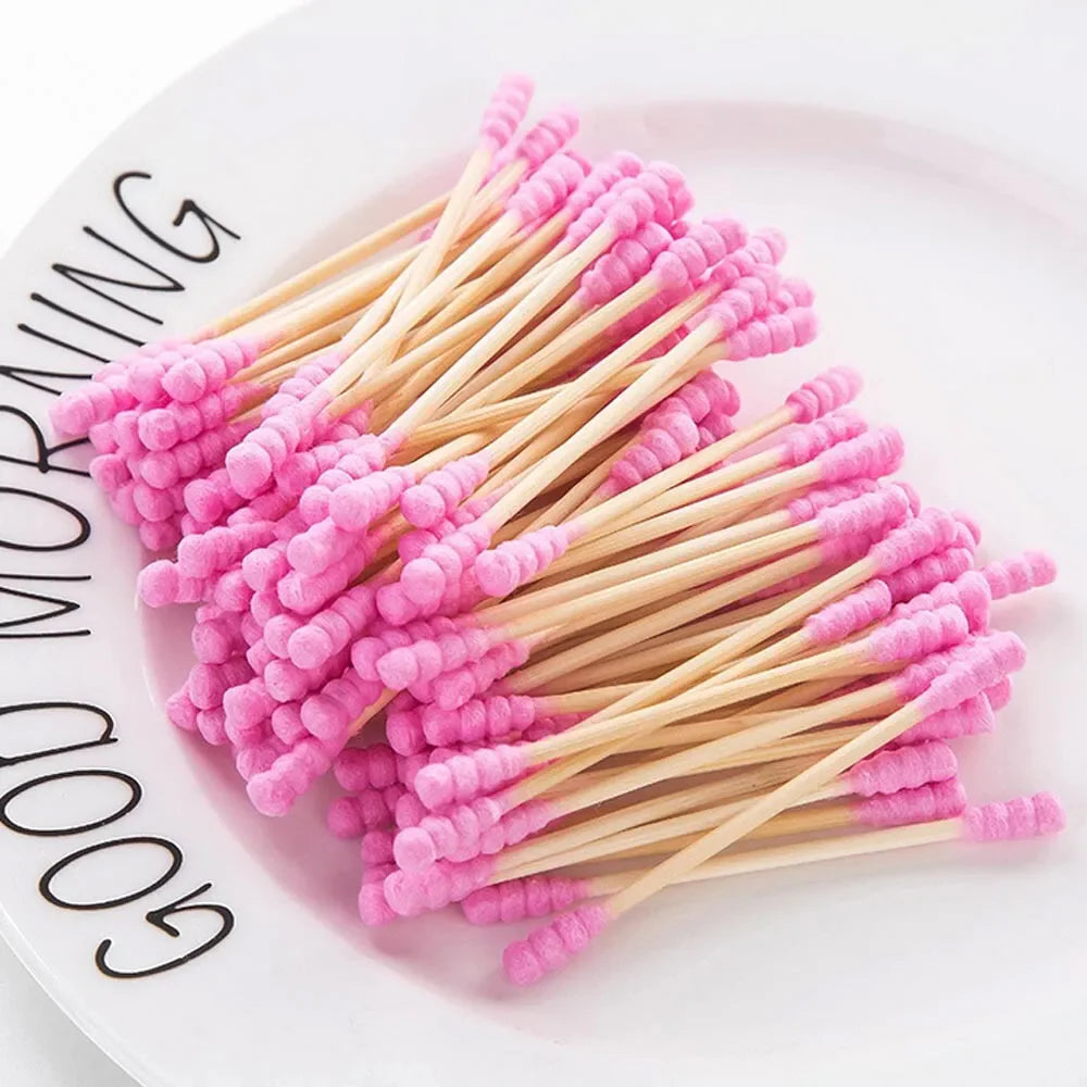 100Pcs Double Head Disposable Makeup Cotton Swab/kq044