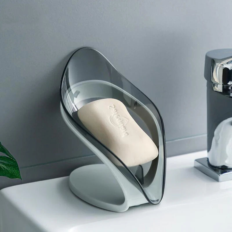 Soap Holder Drain Portable Soap Box Leaf Shape Plastic/kc23-73