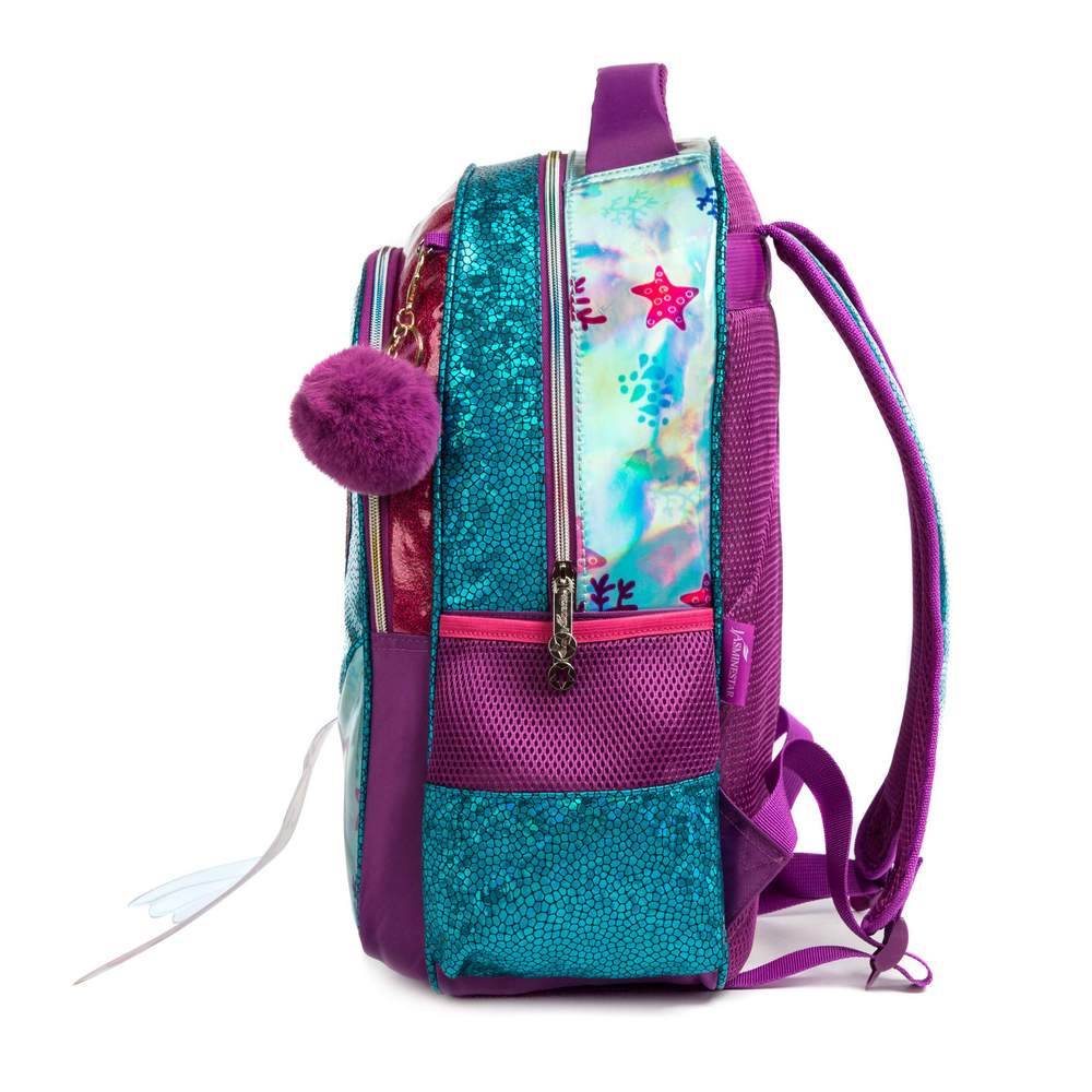 Eazy Kids-17inch School Bag Lunch Bag Pencil Case Set Of 3 Mermaid Sea - Green / 11505-3