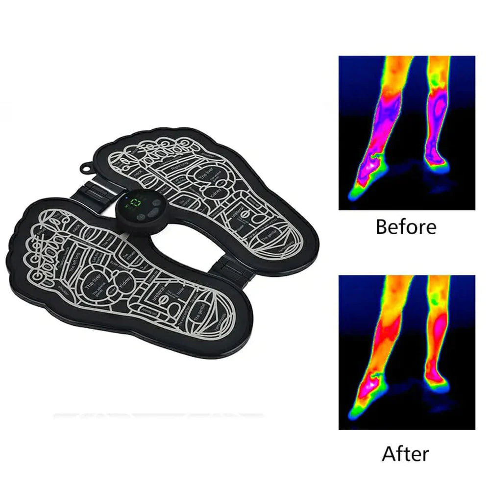 Electric EMS Foot Massager Pad Foldable Foot Massage USB Rechargeable Feet Circulation Massage Pad/kn-124