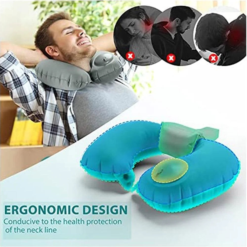 Travel Back Cushion Pillow Inflatable & Foldable / RH38