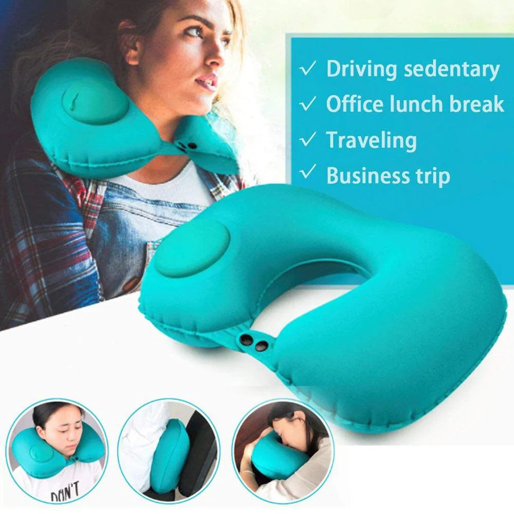 Travel Back Cushion Pillow Inflatable & Foldable / RH38