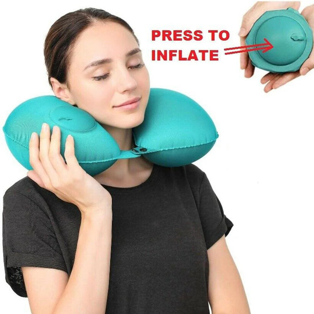 Travel Back Cushion Pillow Inflatable & Foldable / RH38