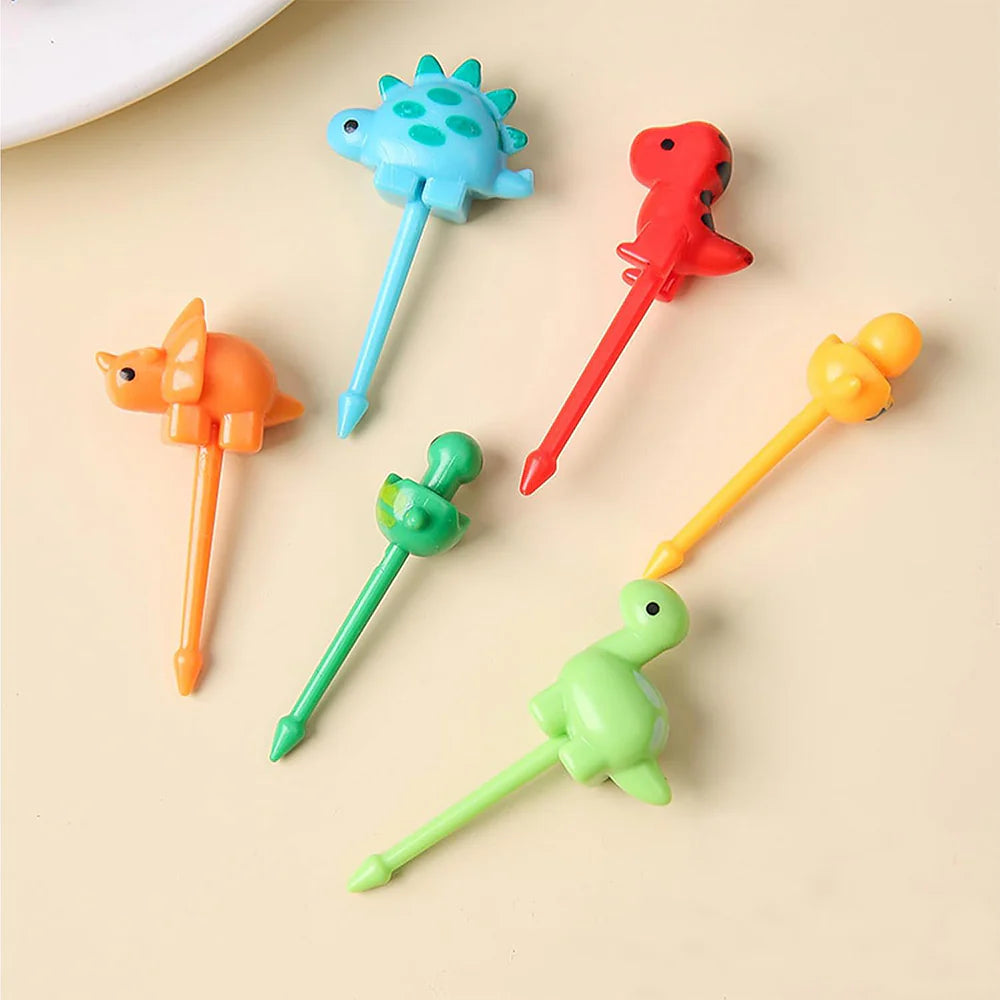 Mini Forks Animal Food Picks for Kids 6 pcs/kr-1163