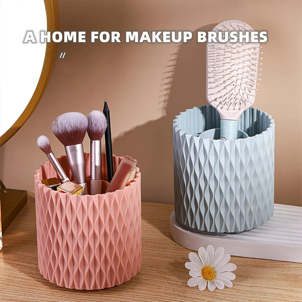 Makeup Brush Holder Organizer Rotatable Cosmetics Brushes Storage/kq708