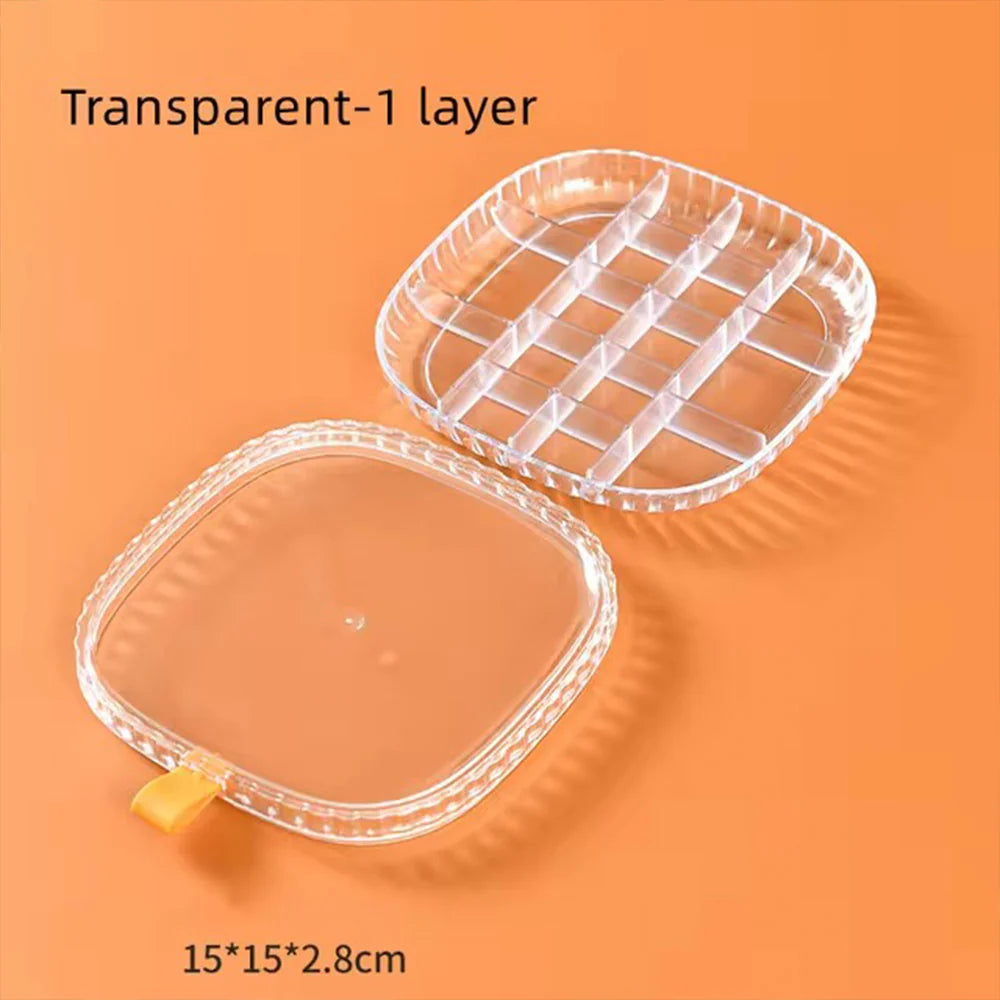 Acrylic Jewelry Organizer Storage Box Display Case Travel Earring 1 Layer / kq717