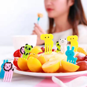 Mini Kids Animal Food Fruit Picks Forks/kq424