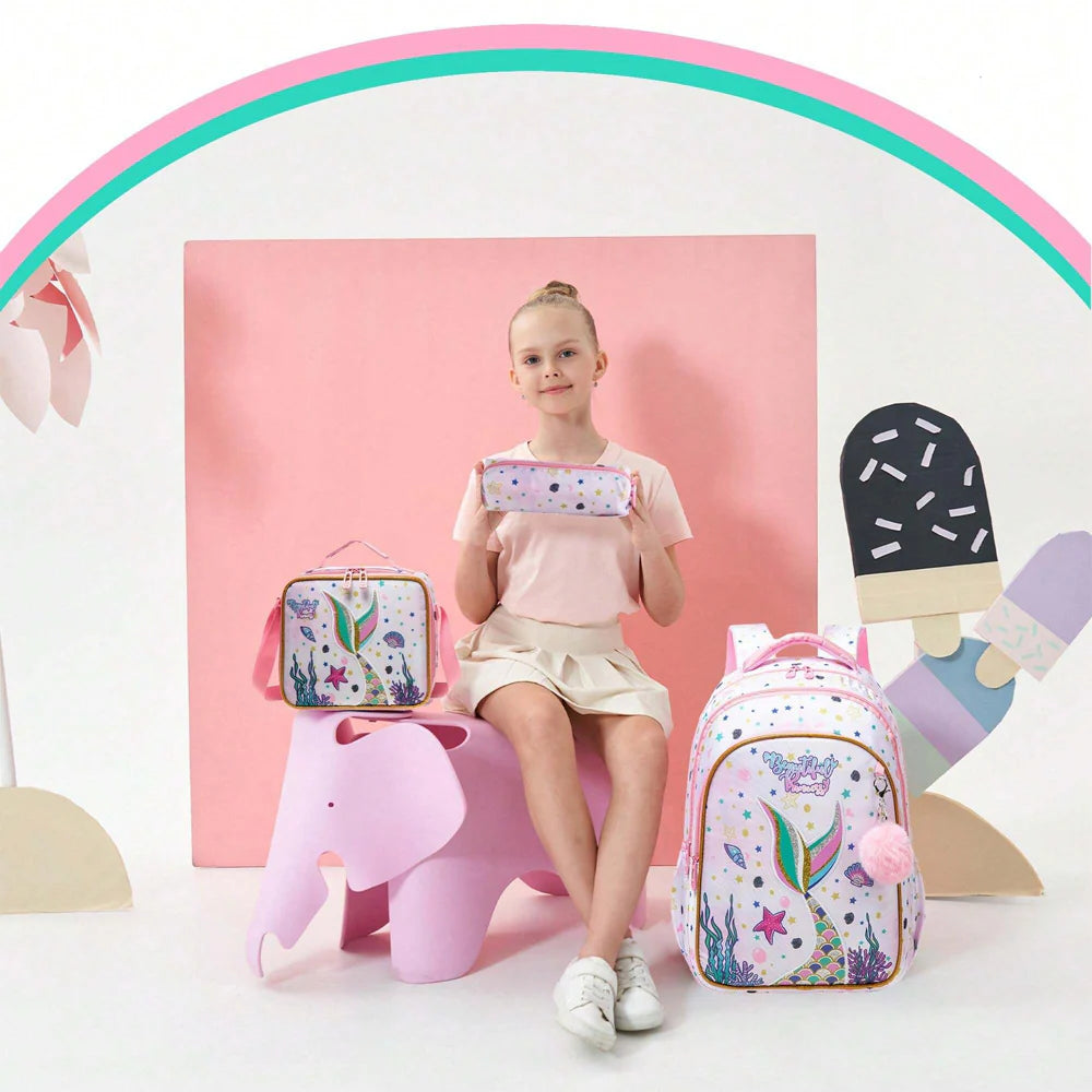 Mermaid Backpacks Set Of 3 Pcs/12812-3