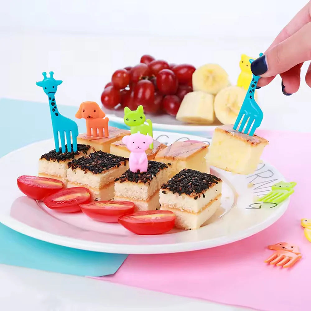 Mini Kids Animal Food Fruit Picks Forks/kq424