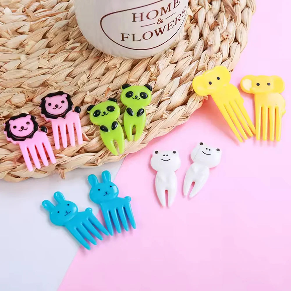Mini Kids Animal Food Fruit Picks Forks/kq424