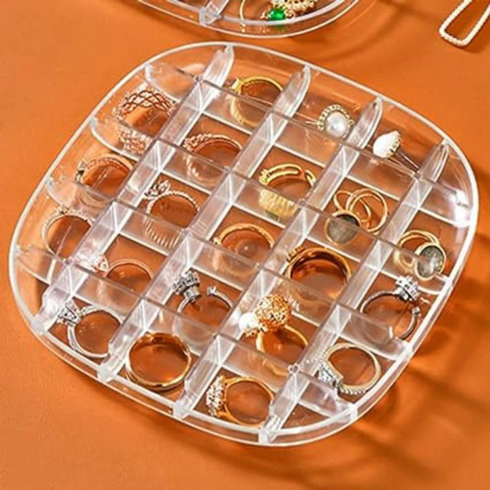 Acrylic Jewelry Organizer Storage Box Display Case Travel Earring 1 Layer / kq717