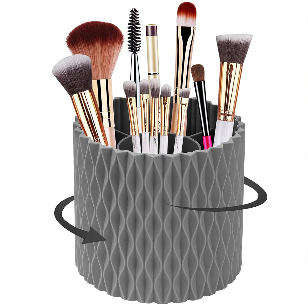 Makeup Brush Holder Organizer Rotatable Cosmetics Brushes Storage/kq708