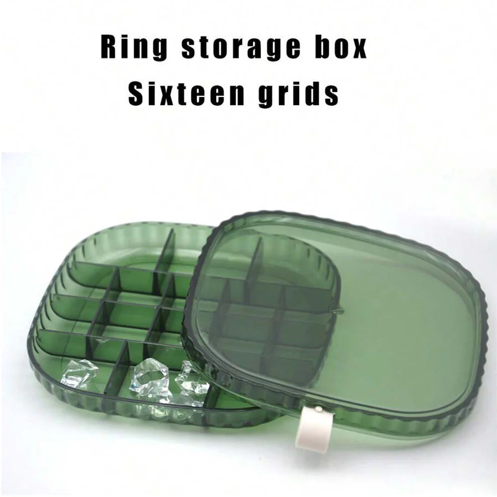 Acrylic Jewelry Organizer Storage Box Display Case Travel Earring 1 Layer / kq717