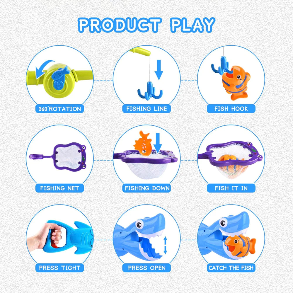 Summer Shark Grabber And Fish Catching Pool Fishing Game/878-10