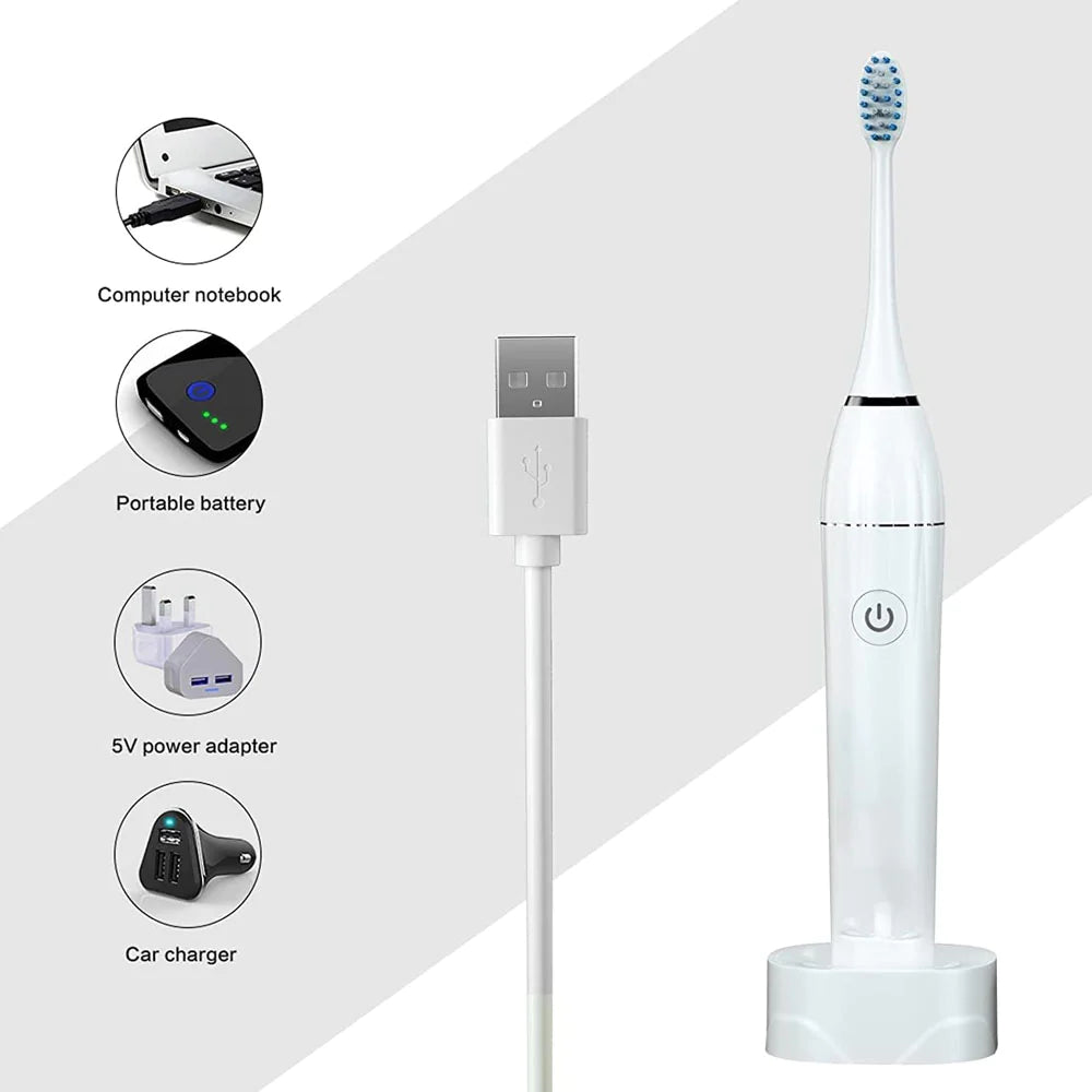 Electric Teeth Cleaner 2 In 1 Electric Teeth With Toothbrush Head/kn-273