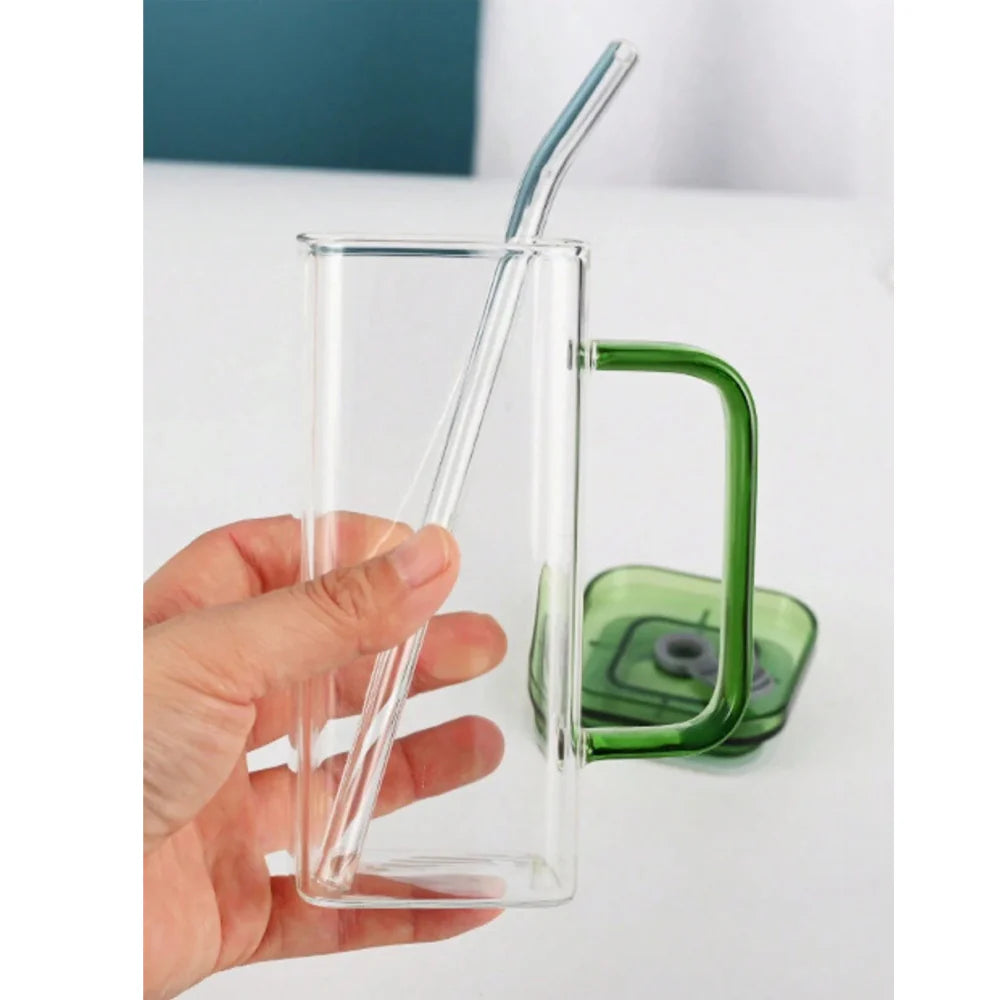 Glass Cup With Lid/kq341-1