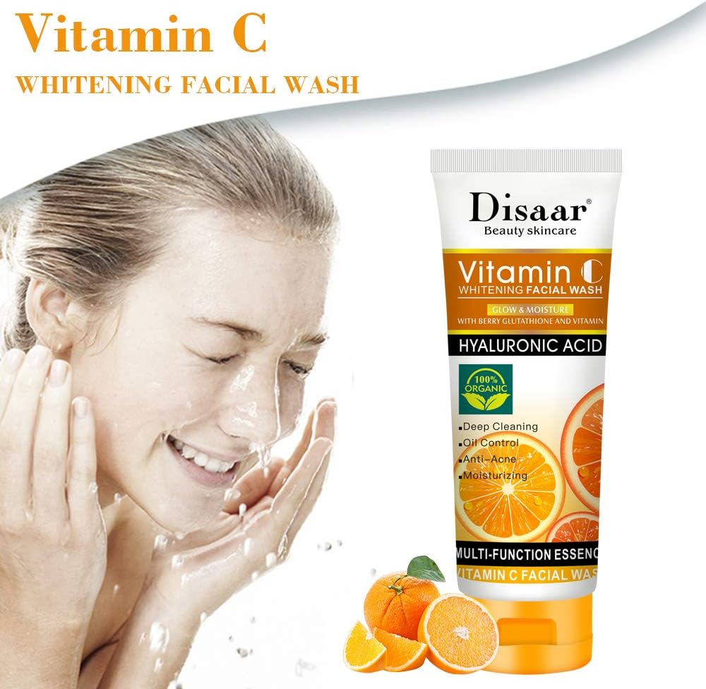 Vitamin C Glowing Facial Wash Hyaluronic Acid Multi Function 100ml\kq089