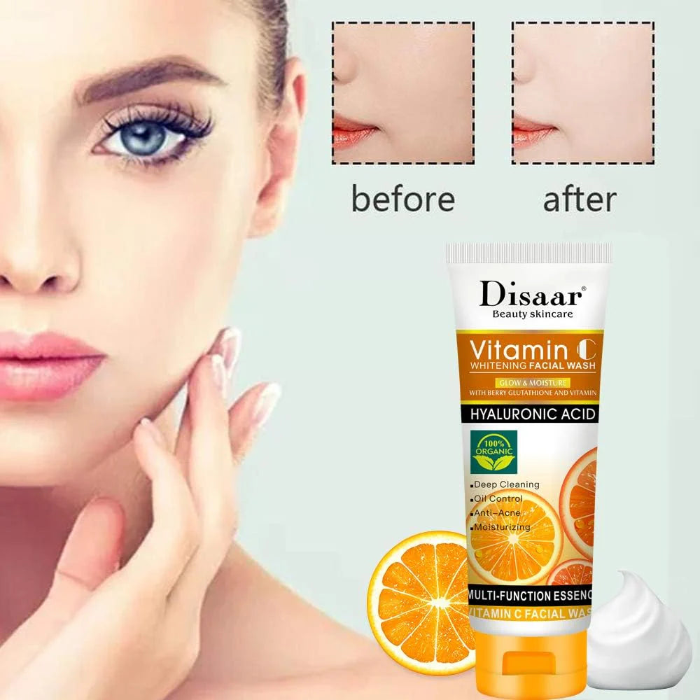 Vitamin C Glowing Facial Wash Hyaluronic Acid Multi Function 100ml\kq089