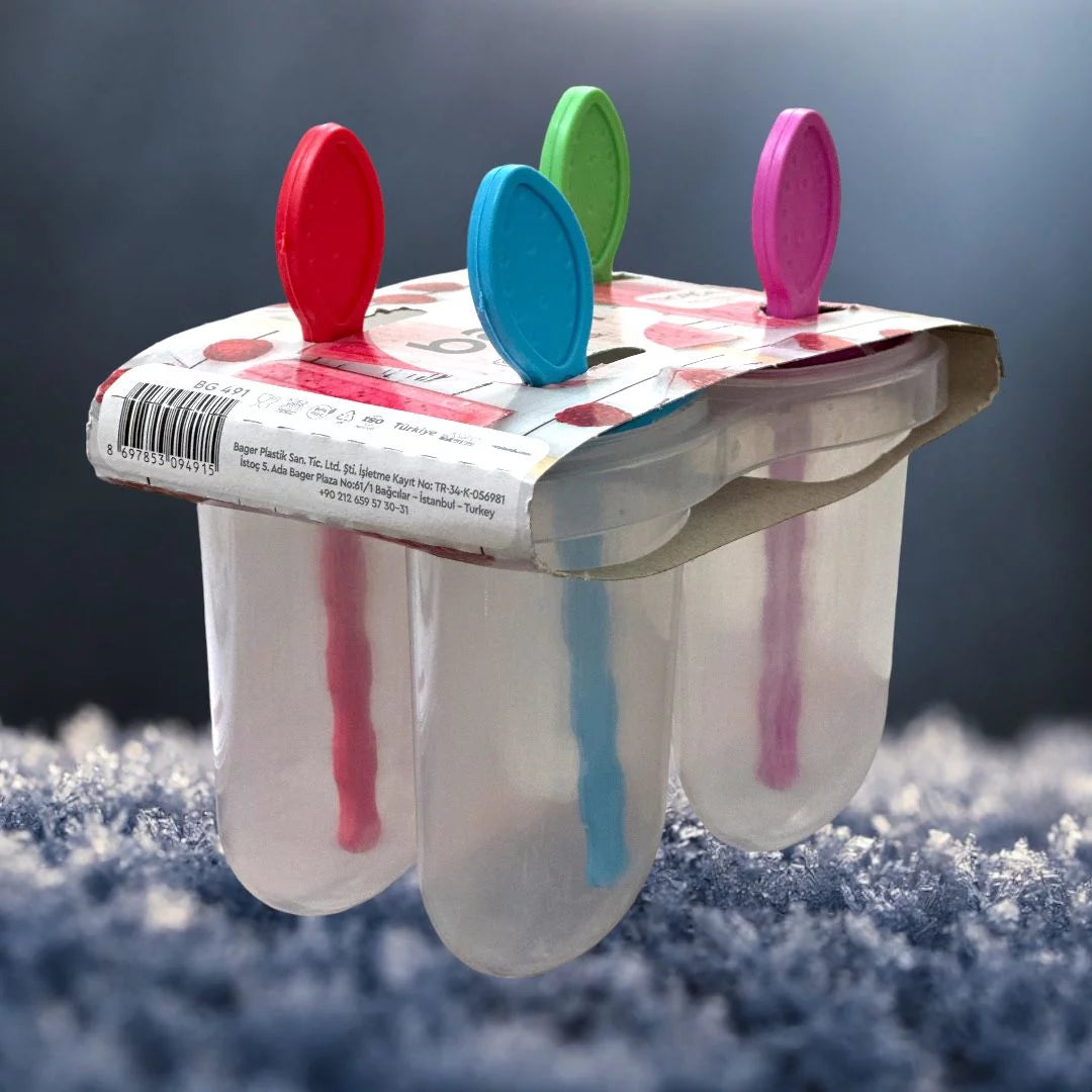 Bager Ice Lolly Mold for freezing plastic 4 Pcs/bg491