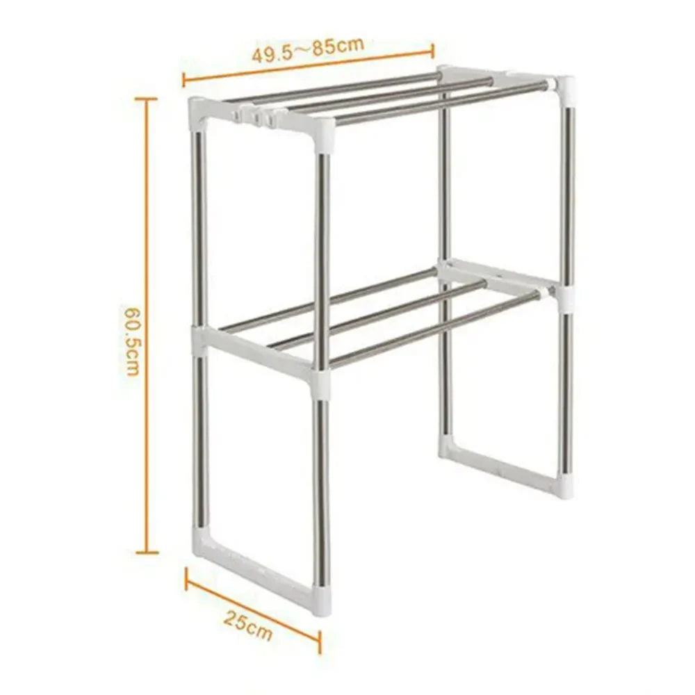 Shelf Rack For Microwave Oven Multifunctional Storage Rack Kitchen Organizer For Microwave Oven Shelf Organizer Table Rack / 5819/kr-108