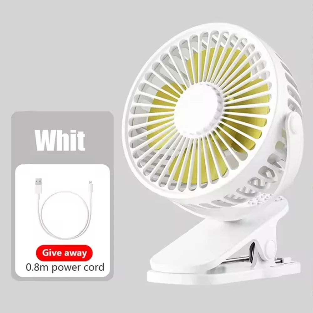 Portable Mini Hand Clip Fan USB Charging Quiet Desktop Electric/kq335